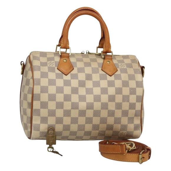 LOUIS VUITTON Damier Azur Speedy Bandouliere 25 Hand Bag N41000 - Picture 1 of 16